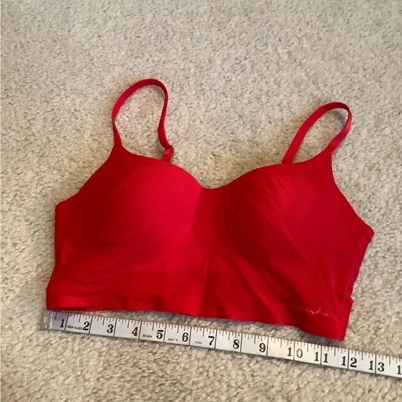 Victoria’s Secret Pink Wireless Lightly Lined Bra Bralette Red Small Sexy Comfy - Picture 8 of 11